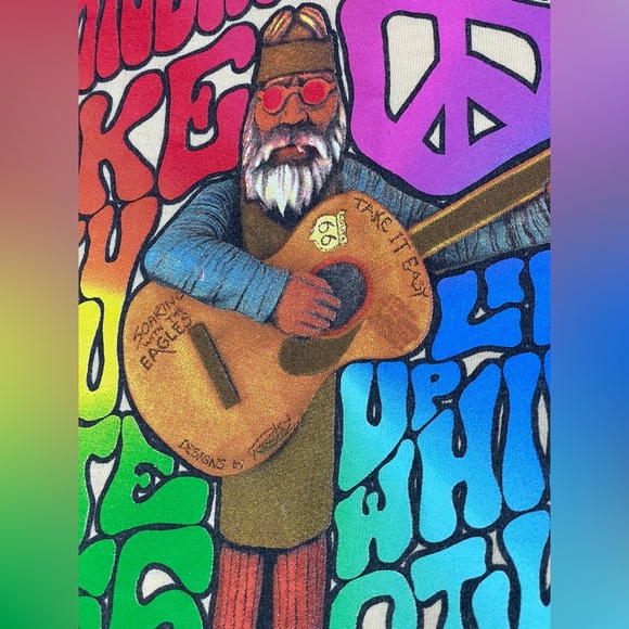 Vintage Style Eagles Take It Easy Route 66 Winslow Arizona Tee XL - Picture 9 of 11